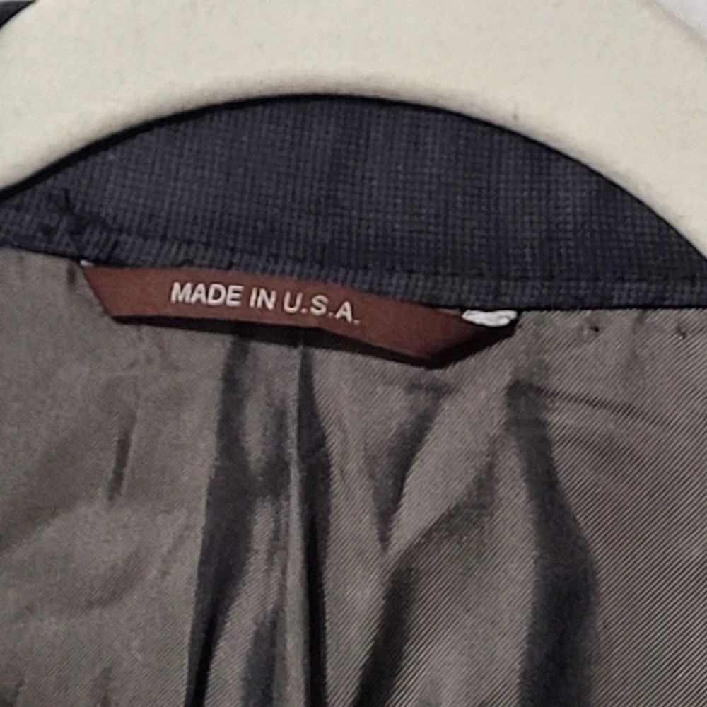Hickey Freeman‎ Blazer Loro Piana Wool Sport Coat Blazer Two Button Gray 42 Long